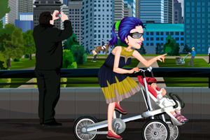 《装扮时尚妈妈骑车》游戏画面1