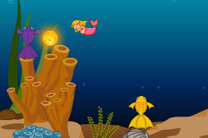 《小美人鱼收集金币》游戏画面1