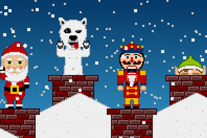 《圣诞老人丢雪球》游戏画面1