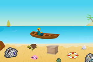 《孩子们逃离沙滩》游戏画面1