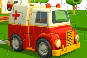 《卡通救护车拼一拼》游戏画面1
