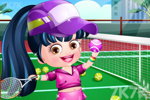 《可爱宝贝的网球运动装》游戏画面1