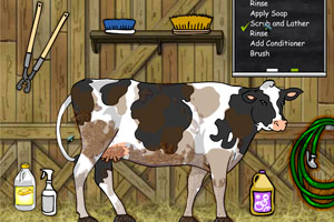 《农家女牛棚洗涮涮》游戏画面1
