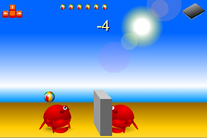 《螃蟹打排球》游戏画面1