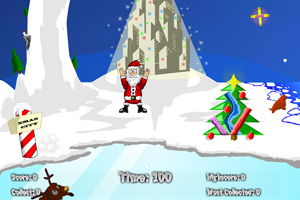《圣诞老人飞向天空》游戏画面1