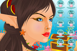 《人鱼公主脸绘》游戏画面1