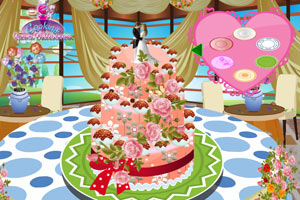 《华丽三层婚礼蛋糕》游戏画面1