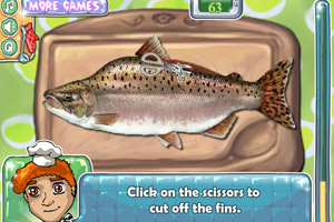 《制作鱼料理》游戏画面1