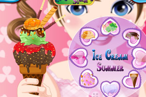 《夏日蛋卷冰淇淋》游戏画面1