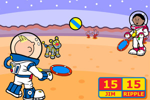 《宇航员打网球》游戏画面1