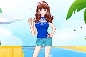 《海滩时尚小女孩》游戏画面1