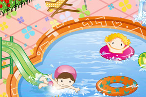 《幼儿园游泳池》游戏画面1