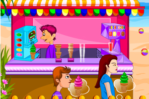 《沙滩冰淇淋制作》游戏画面1