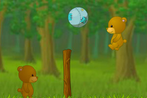 小熊打排球