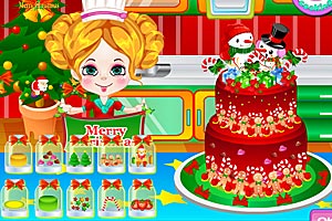 《琪琪做圣诞蛋糕》游戏画面1