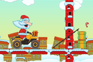 《圣诞老人骑车》游戏画面1