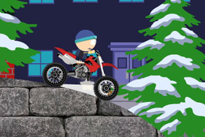 男孩骑摩托车