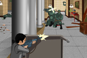 《办公楼枪战》游戏画面1