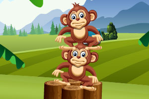 《小猴子叠罗汉》游戏画面1