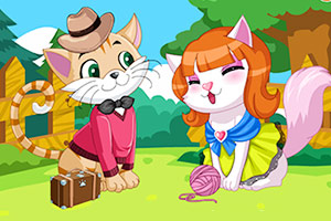 《情侣猫猫甜蜜蜜》游戏画面1