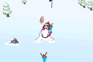 《骑北极熊滑雪》游戏画面1