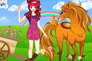 《帅气的骑马女孩》游戏画面1