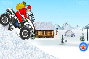《圣诞老人冰山摩托》游戏画面6