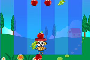 《小猴子接水果》游戏画面1