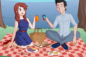 情侣去野餐
