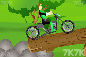 《绿灯侠骑自行车》游戏画面3