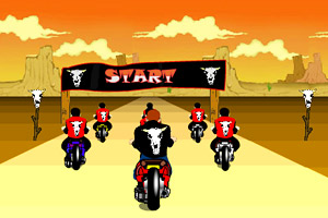 《黑帮沙漠摩托车赛》游戏画面1