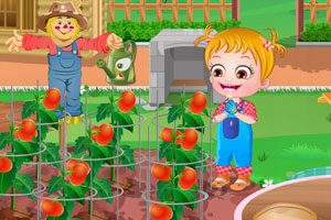 可爱宝贝种西红柿