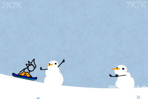 《火柴人冰雪滑板》游戏画面1