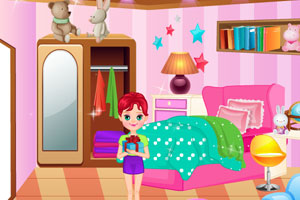 《女孩打扫卧室》游戏画面1