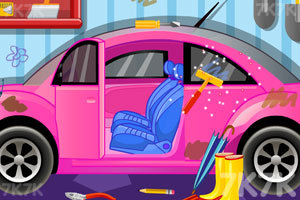 《清洁粉色小轿车3》游戏画面4