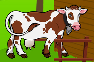 《饥饿的奶牛逃脱》游戏画面1