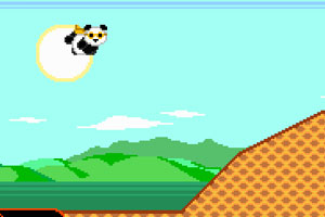 像素熊猫飞行