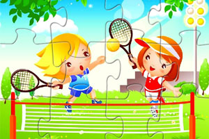 《卡通网球拼图》游戏画面1