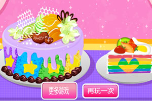 《漂亮的彩虹蛋糕》游戏画面1