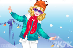 《可爱的滑雪女孩》游戏画面2