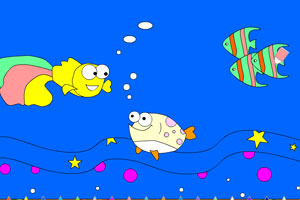 《海底小鱼上色》游戏画面1