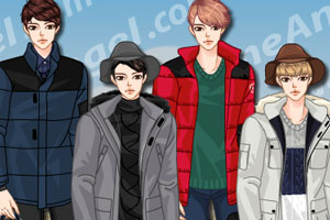 《韩国男子冬季羽绒服》游戏画面1