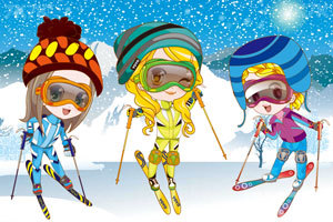 《时尚的滑雪女孩》游戏画面3