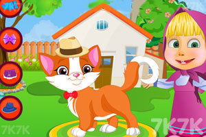 《玛莎的宠物猫装扮》游戏画面1
