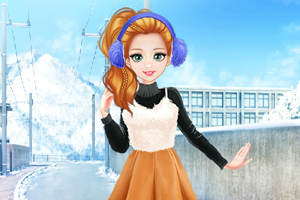 《甜美奥莉去滑雪》游戏画面1