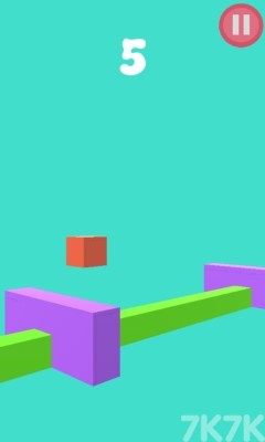 《跳跃红方块》游戏画面1