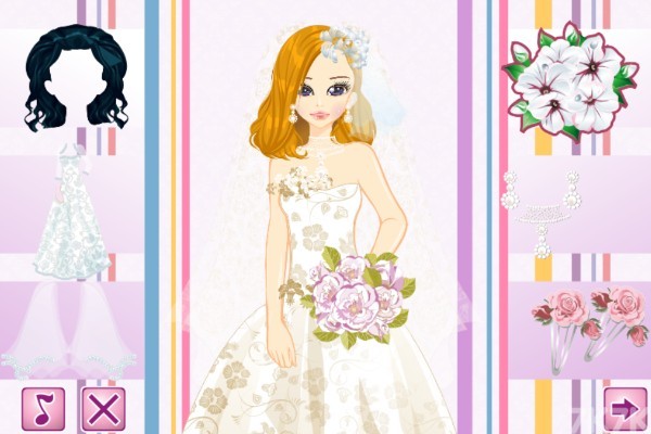 《莎拉的婚纱装扮》游戏画面2